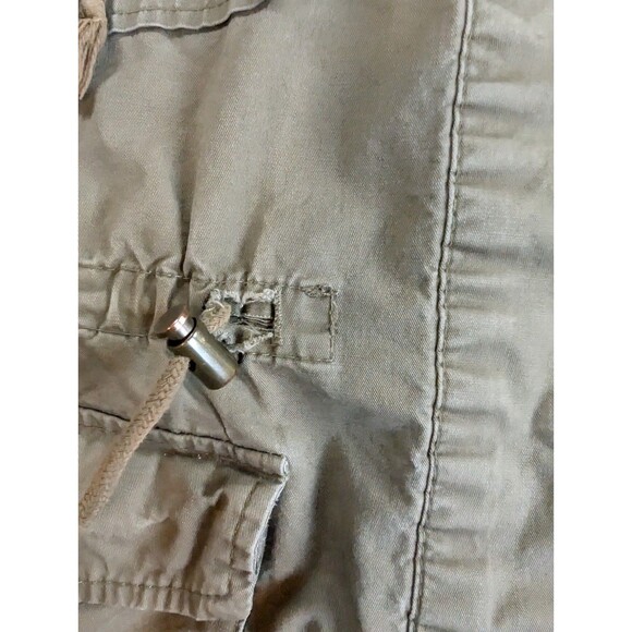 LOVE TREE Women's Utility Hooded Vest XL Army Green Drawstring Pockets Zip Up - Picture 8 of 9